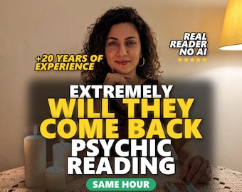 Könnte beinhalten: Eine Werbeanzeige für einen Wahrsagedienst mit dem Text: +20 YEARS OF EXPERIENCE, REAL READER NO AI, EXTREMELY WILL THEY COME BACK PSYCHIC READING, SAME HOUR, IS MY EX COMING BACK? RECONCILIATION TIMELINE und SWIPE FOR MORE.