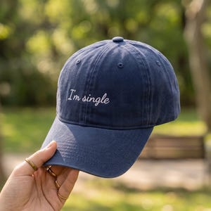 Single Life bestickter Hut, Ich bin Single-Baseballmütze, individuell gewaschener Baumwollpapa-Hut, lustiges Dating-Geschenk, verstellbares Zitat Cap für sie