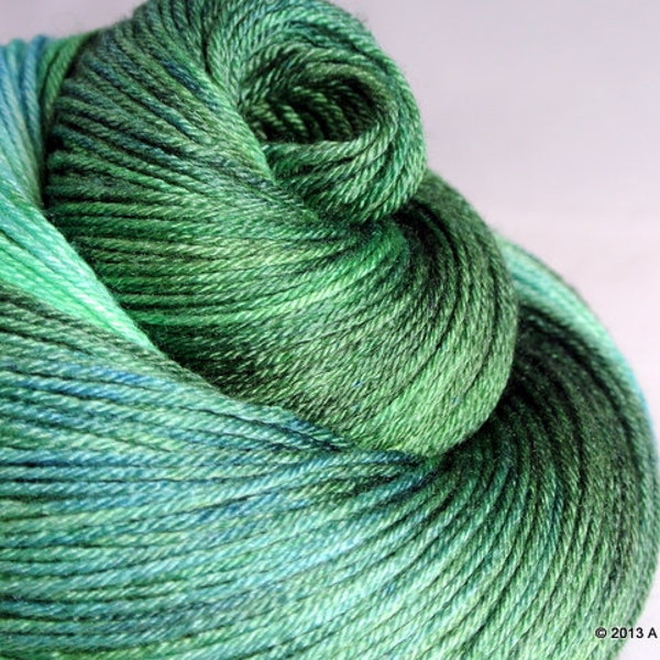 Handpainted yarn - Interstellar Sock "Lantern" - 50/50 Merino wool / silk fingering weight