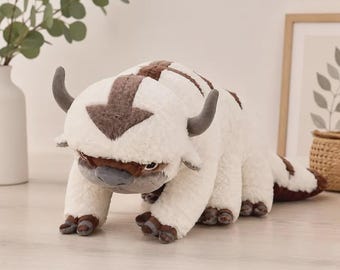 Peluche de Appa de Avatar: La Leyenda de Aang, peluche de bisonte volador, juguete de peluche suave y kawaii, regalo para niños y fans del anime.