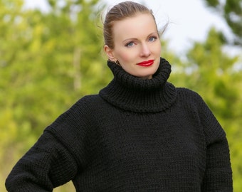 Hand knit wool sweater by SuperTanya, Made to Order in your size