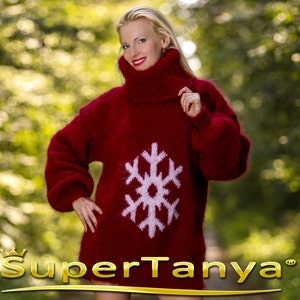 Norwegian mohair pullover Icelandic hand knit mohair sweater by SuperTanya