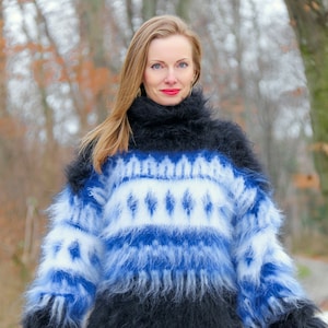 Made to order Norwegian sweater Icelandic hand knit mohair sweater SuperTanya