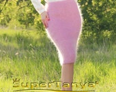 Sexy pink pencil mohair skirt by SuperTanya