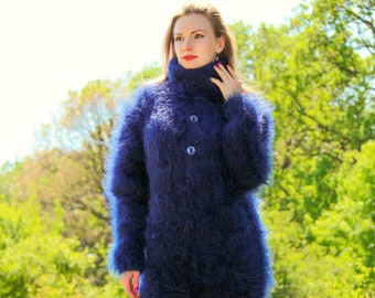 Ready to Ship Fuzzy Catsuit Blue Mohair Bodysuit by Supertanya, Sizе L ...