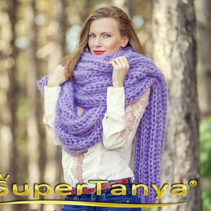 Extra long mohair scarf handmade mohair neck warmer, SuperTanya premium knitwear, made to order