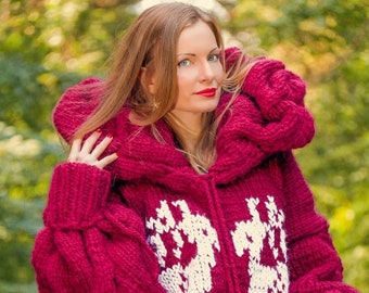 Alpaca sweater thick chunky pullover extravagant sweater by SuperTanya