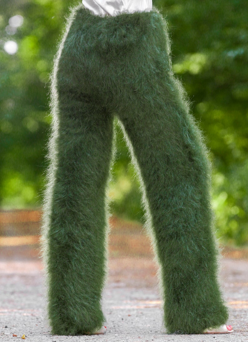 Fluffy Mohair Pants Fuzzy Trousers Hand Knitted Leg Warmers by Etsy