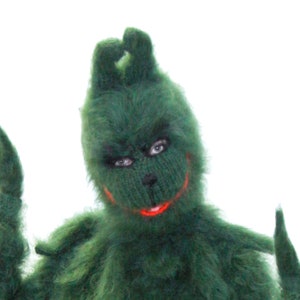Christmas mask fuzzy head mask costume fuzzy green head mask READY TO SHIP by SuperTanya