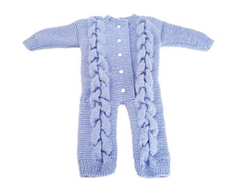 Hand knitted baby bodysuit soft baby romper by SUPERTANYA