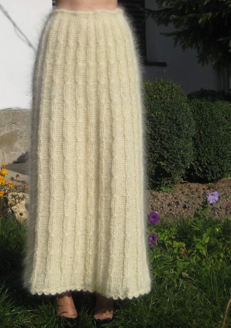 Tailoring Mohair Long Skirt