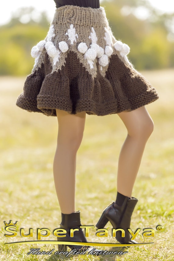 Alpaca Hand Knitted Skirt by Supertanya - Etsy