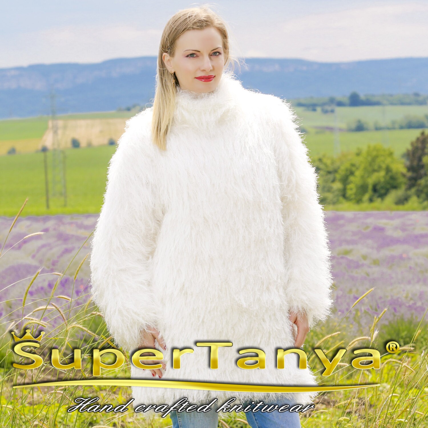 Very Soft White Sweater Fuzzy Hand Knitted Eyelash Yarn - Etsy UK