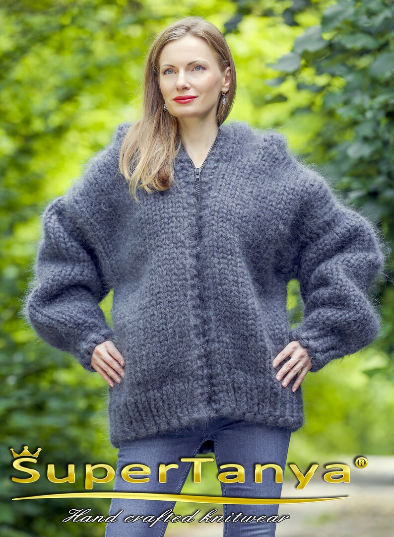 grey mohair cardigan