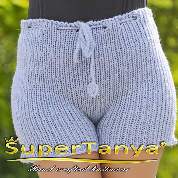 Hand Knit Wool Shorts Handmade Short Pants by Supertanya - Etsy Canada