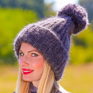 Thick fuzzy mohair hat by SuperTanya, one size, ready to ship