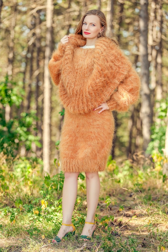 orange sweater dress Fringe by Pamela Love x RTR Set the trend with our Snapback Sweater Dress in striking fire orange casual-winter-outfit-sweater-dress-brown-boots-saddle-bag-YESMISSY - YesMissy