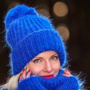 Thick fuzzy mohair hat by SuperTanya, one size, ready to ship