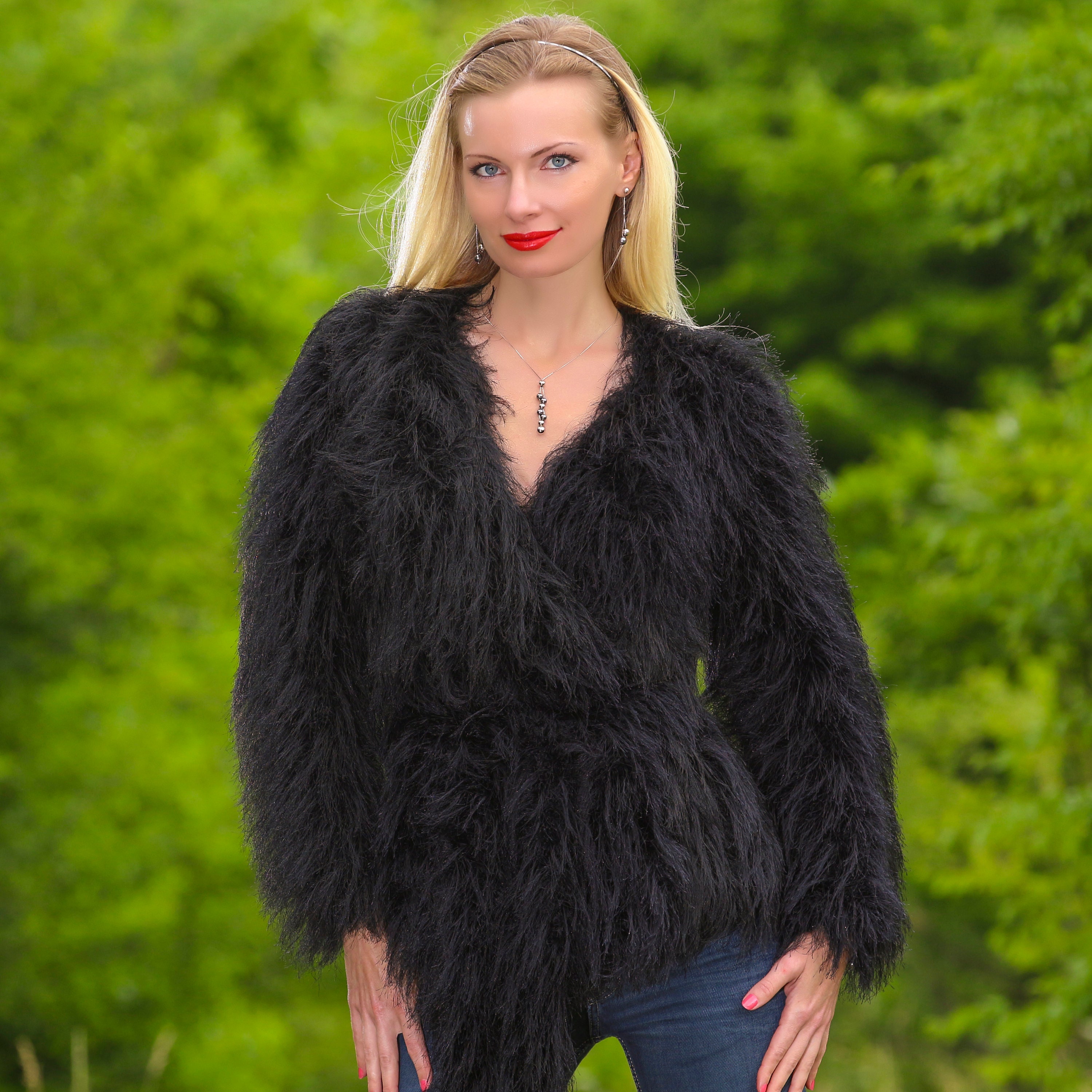 Fuzzy Cardigan Fluffy Wrap Sweater 