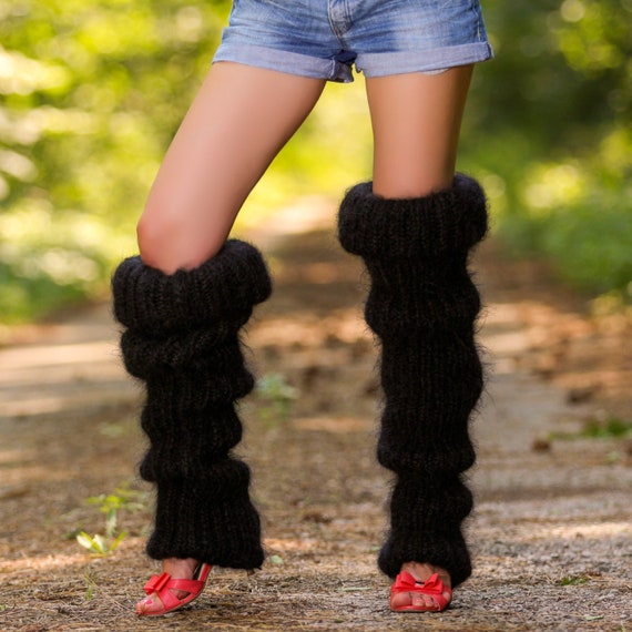 Fuzzy Knit Leg Warmers