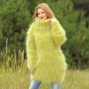 Fluffy Mohair Pants Fuzzy Trousers Hand Knitted Leg Warmers by Supertanya -   Denmark