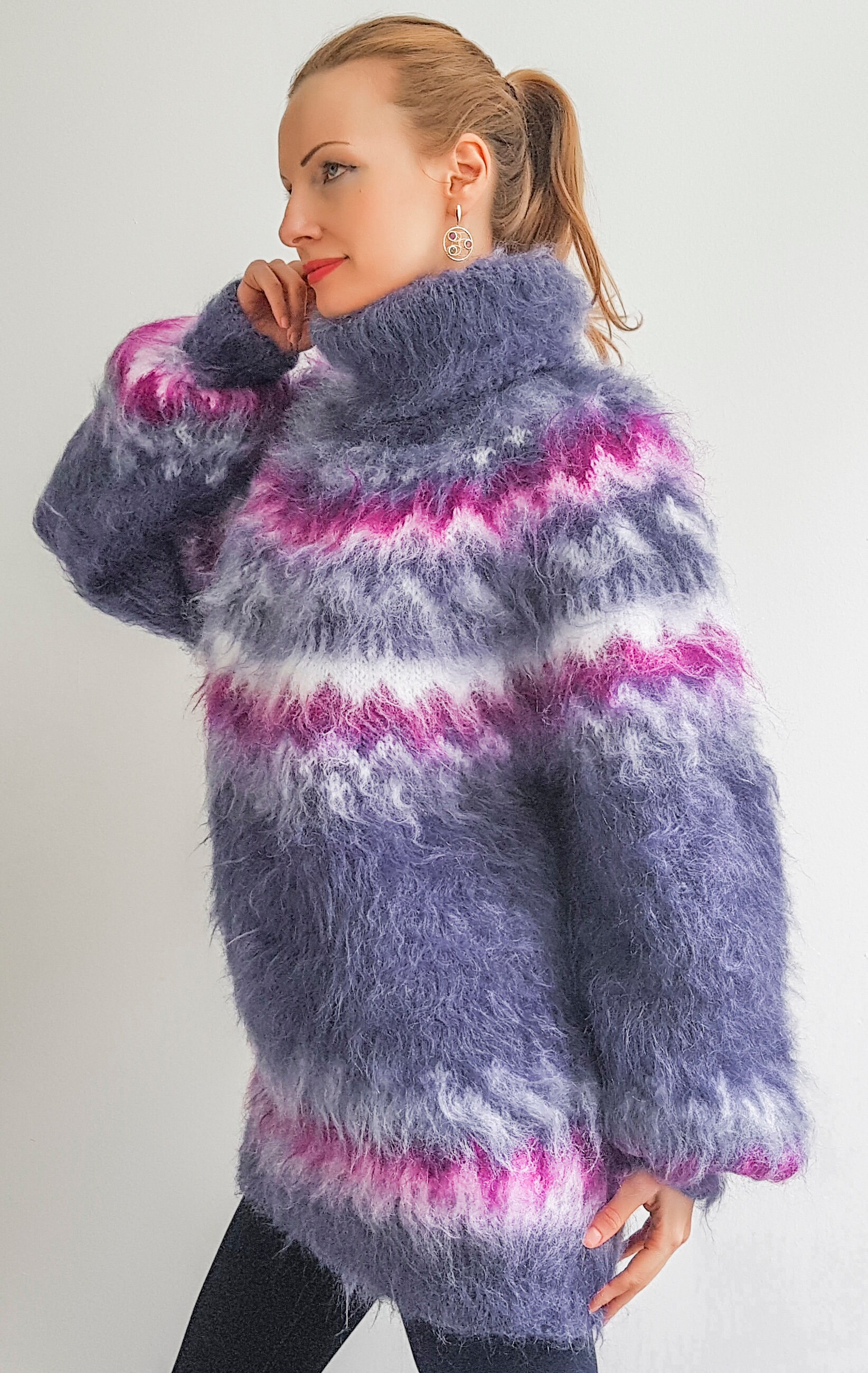 Hand Knit Icelandic Mohair Sweater by Supertanya - Made to Order