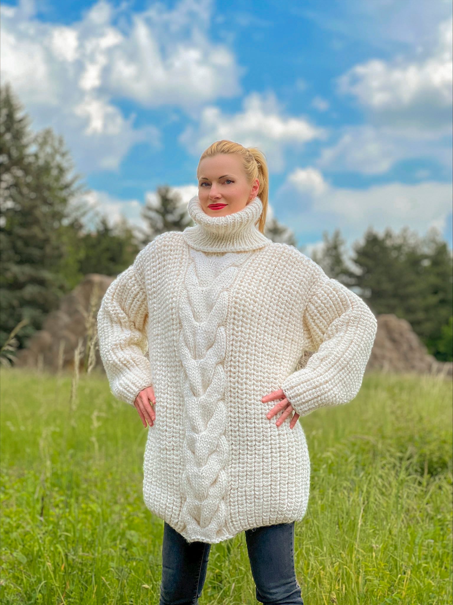 White wool best sale sweater