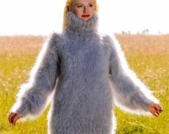 定価！rienda❤️Faux Fur SLV knit TOP❤️完売 ZADORIN Fall Winter Women Faux Fur Coat Luxury Knitted Sweater Fur