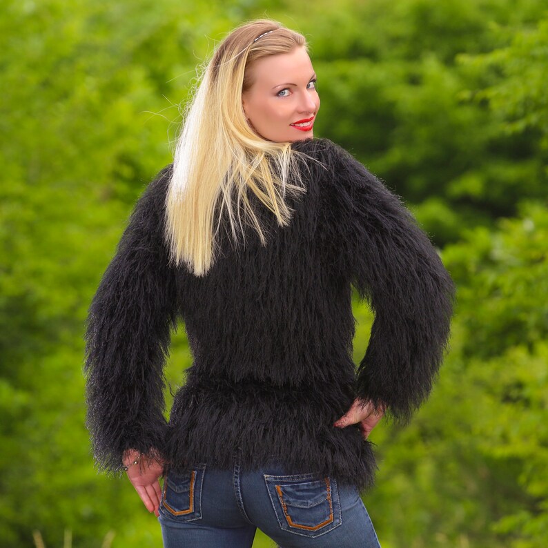 fuzzy wrap sweater