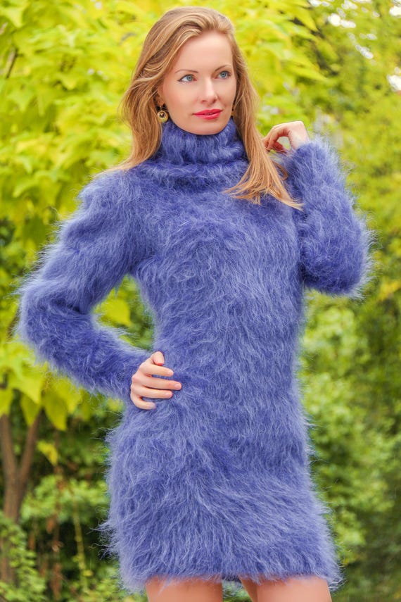 blue orchid sweater dress mohair Size:0-0 ModelID: 41 Outlet Ocean Blue Bridesmaid Boat neck This beauty is expertly