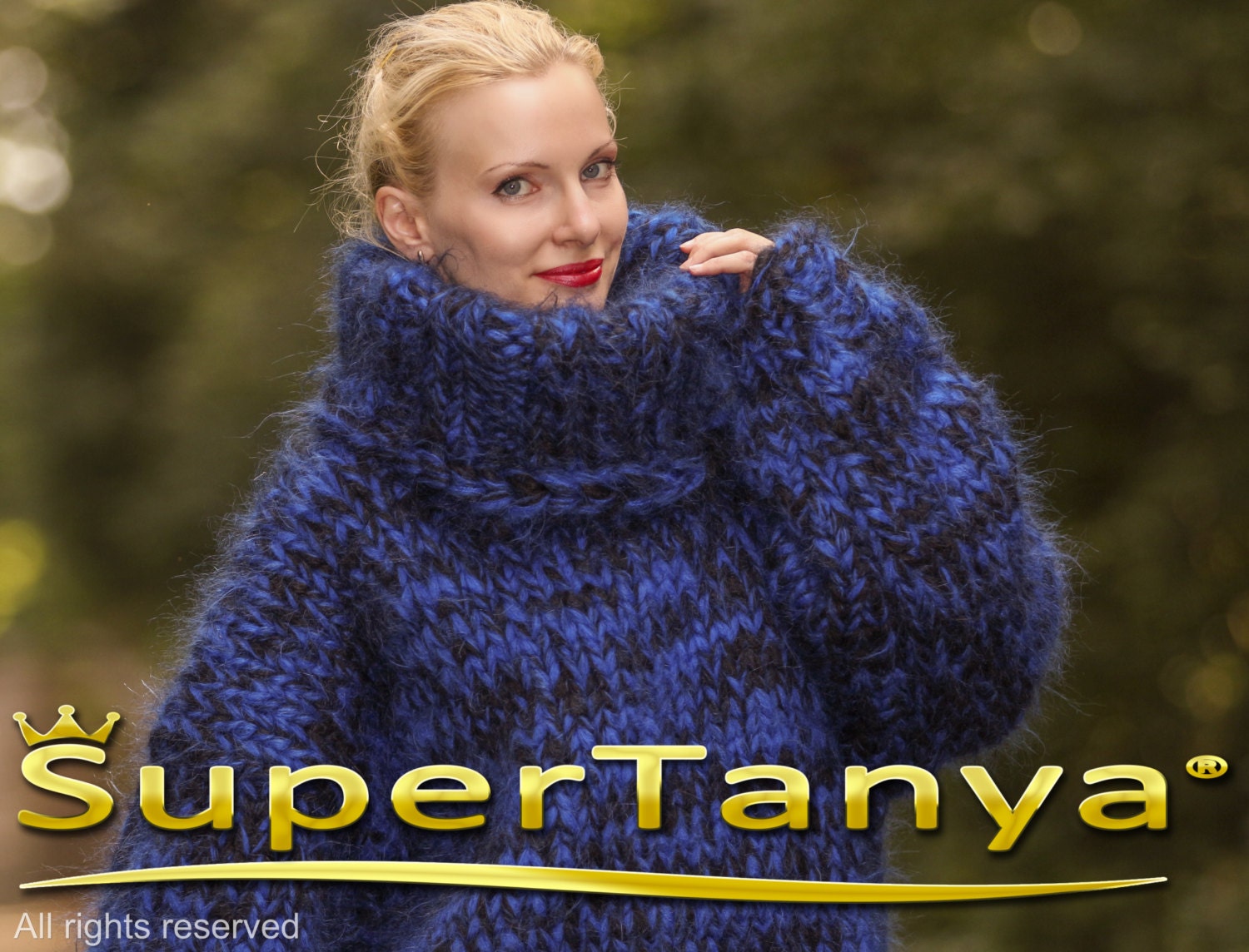 Supertanya Mega Thick Sweater Hand Knitted Pullover Fuzzy Wool - Etsy