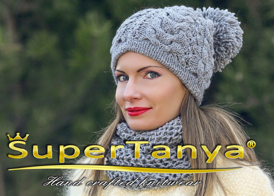 Stylish Wool Hat and Scarf by Supertanya READY FOR SHIPMENT - Etsy