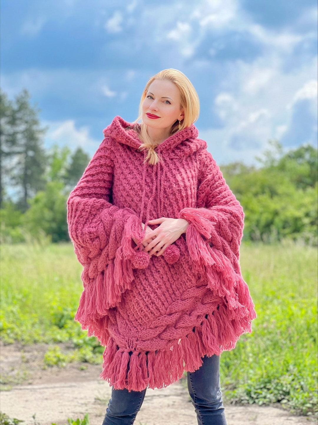 ニット+セーター Y&#39;s - Y&#39;s WOOL CABLE KNITTED WEARABLE PONCHO Y's - Y's WOOL CABLE KNITTED WEARABLE PONCHOの通販 by baum