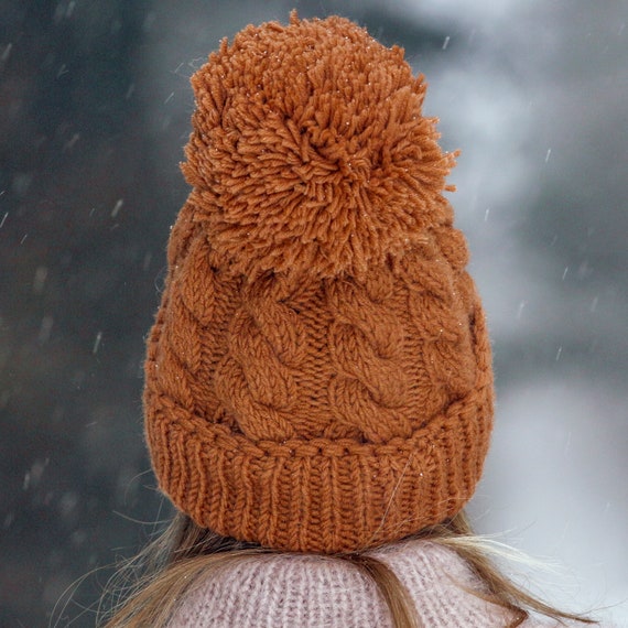 Gorro Con Pompón De Piel De Visón Auténtica Gorro To_def To_def | Envío Gratis