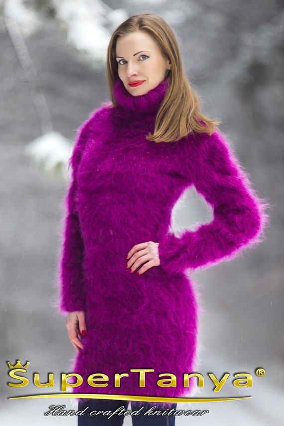 Fluffy sweater dress sale
