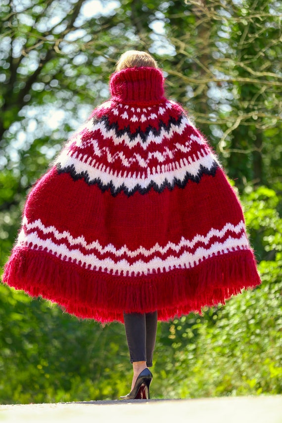 ハンドニット ポンチョ ロング丈 セットアップ drape poncho knit set up /ドレープポンチョニット