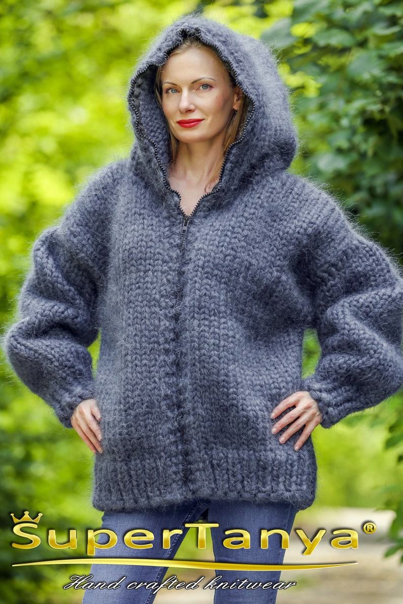 grey mohair cardigan