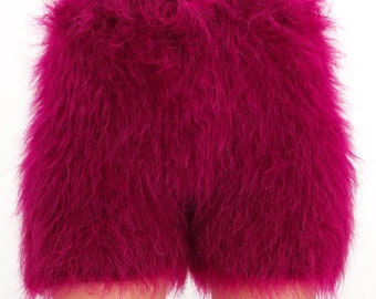 Fuzzy Mohair Shorts Pants by Supertanya - Etsy