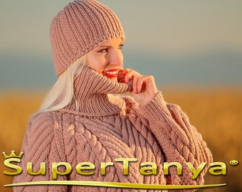 Beige merino sweater and hat by SuperTanya
