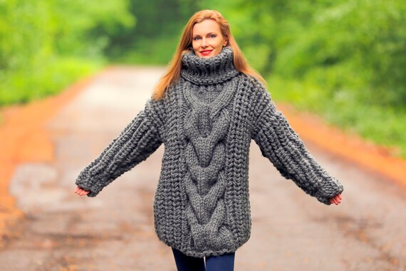 Handmade thick wool sweater thick chunky wool pullover MADE TO ORDER