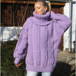 Dikke dikke grijze wollen trui in honingraatpatroon | Etsy Mega dikke grijze mohair zware trui dikke jumper door | Etsy