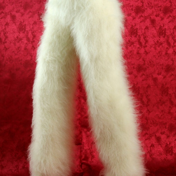 Fluffy mohair pants fuzzy trousers hand knitted leg warmers by SuperTanya