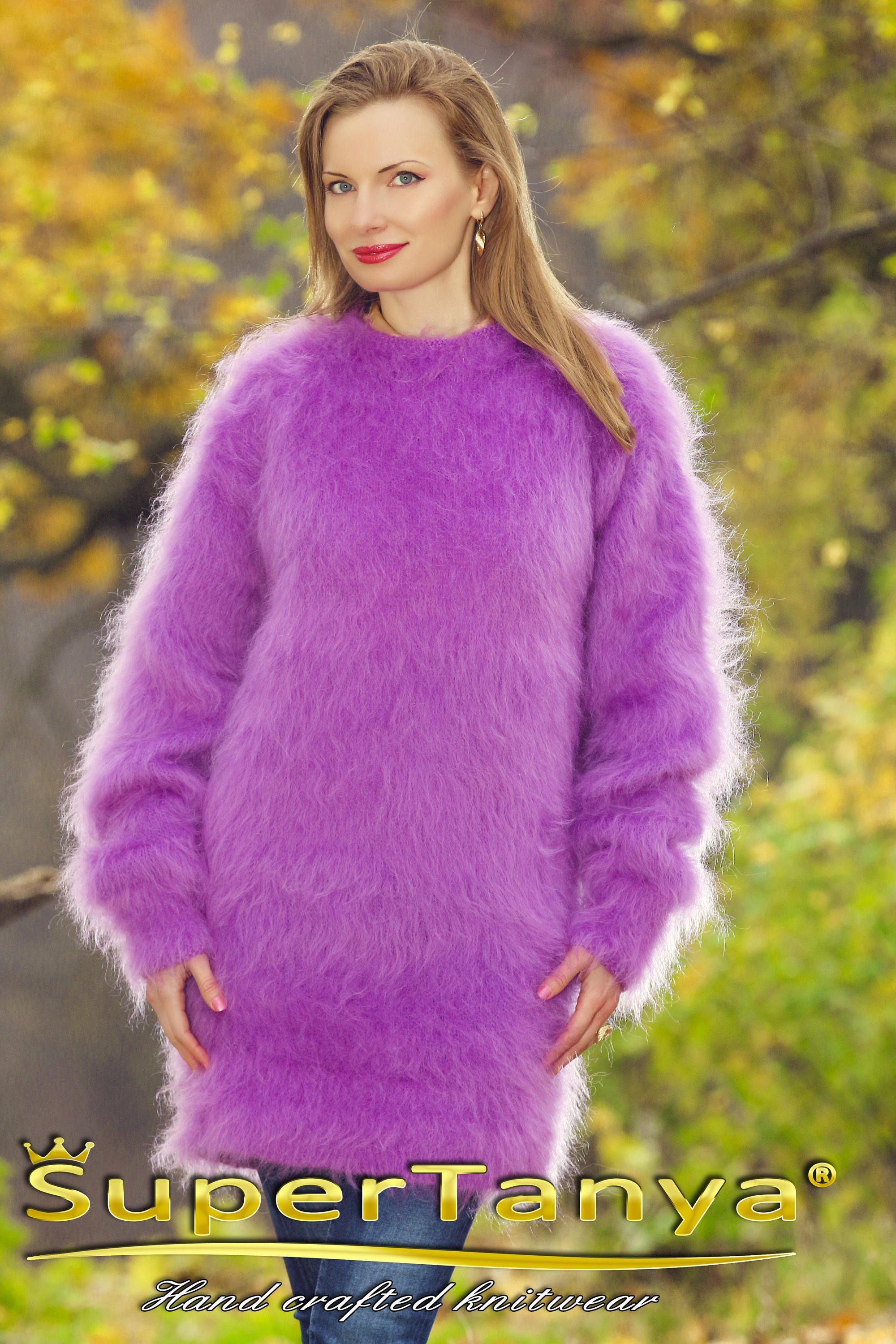 FEMMENT ファモン ニット・セーター L 紫 【古着】【中古】【送料無料】 Fuzzy Purple Long Mohair Light Sweater Dress by SUPERTANYA - Etsy