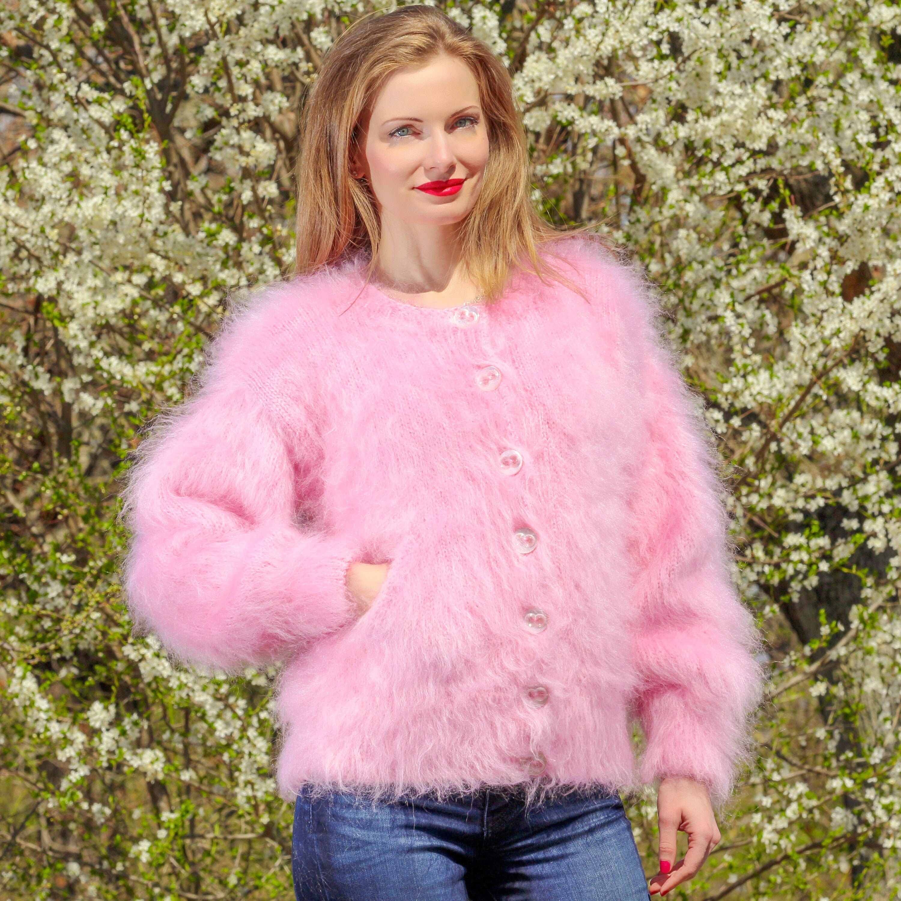 Fluffy store mohair cardigan