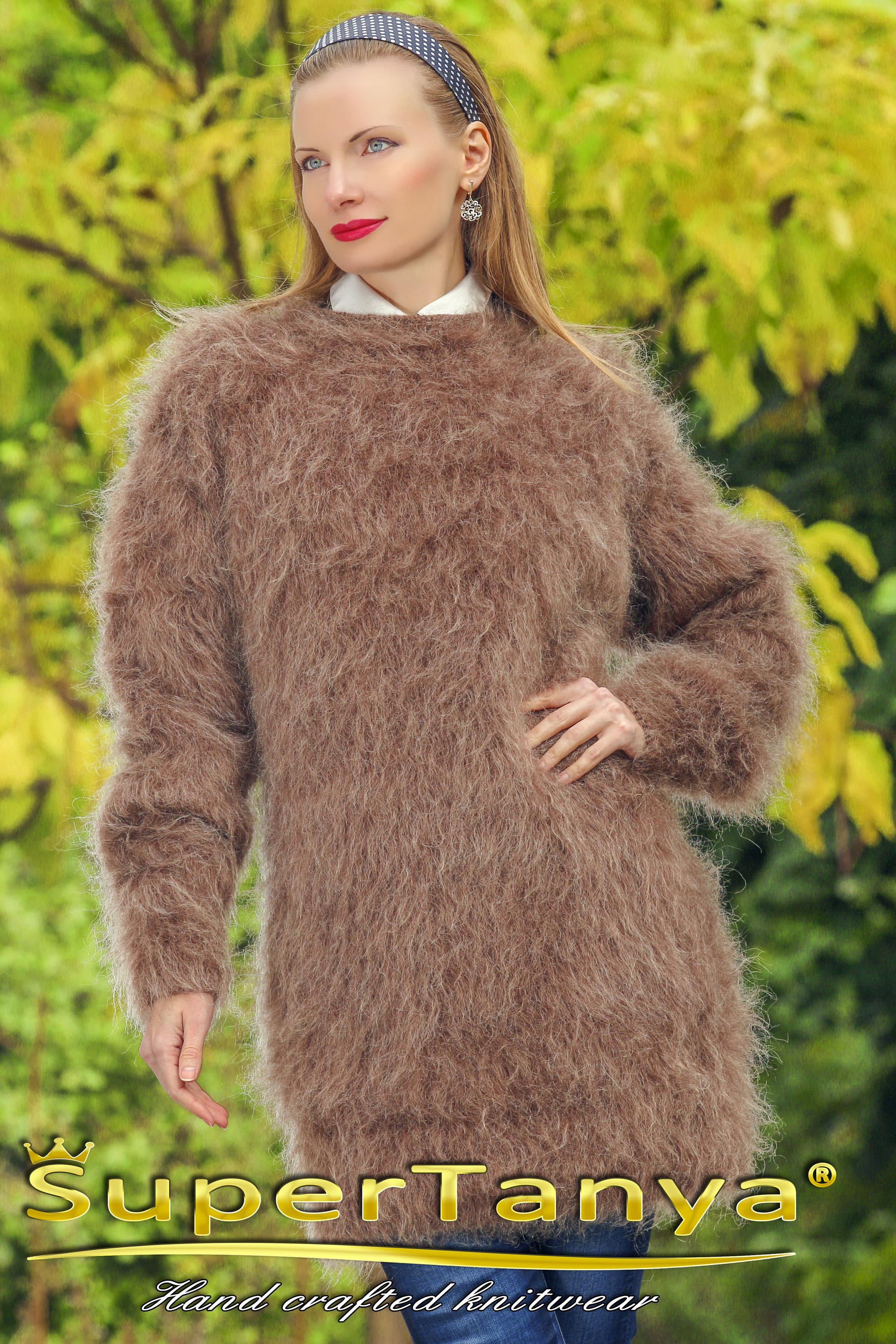 Handmade Brown Fuzzy Mohair Sweater Dress by Supertanya - Etsy