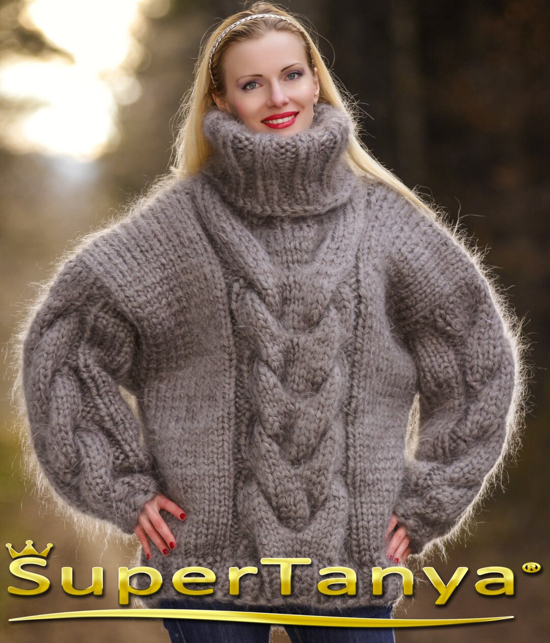 10 Strands Mega Thick and Fuzzy Hand Knit Mohair Sweater With - Etsy