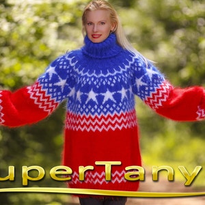 Mohair sweater American flag pattern by SuperTanya