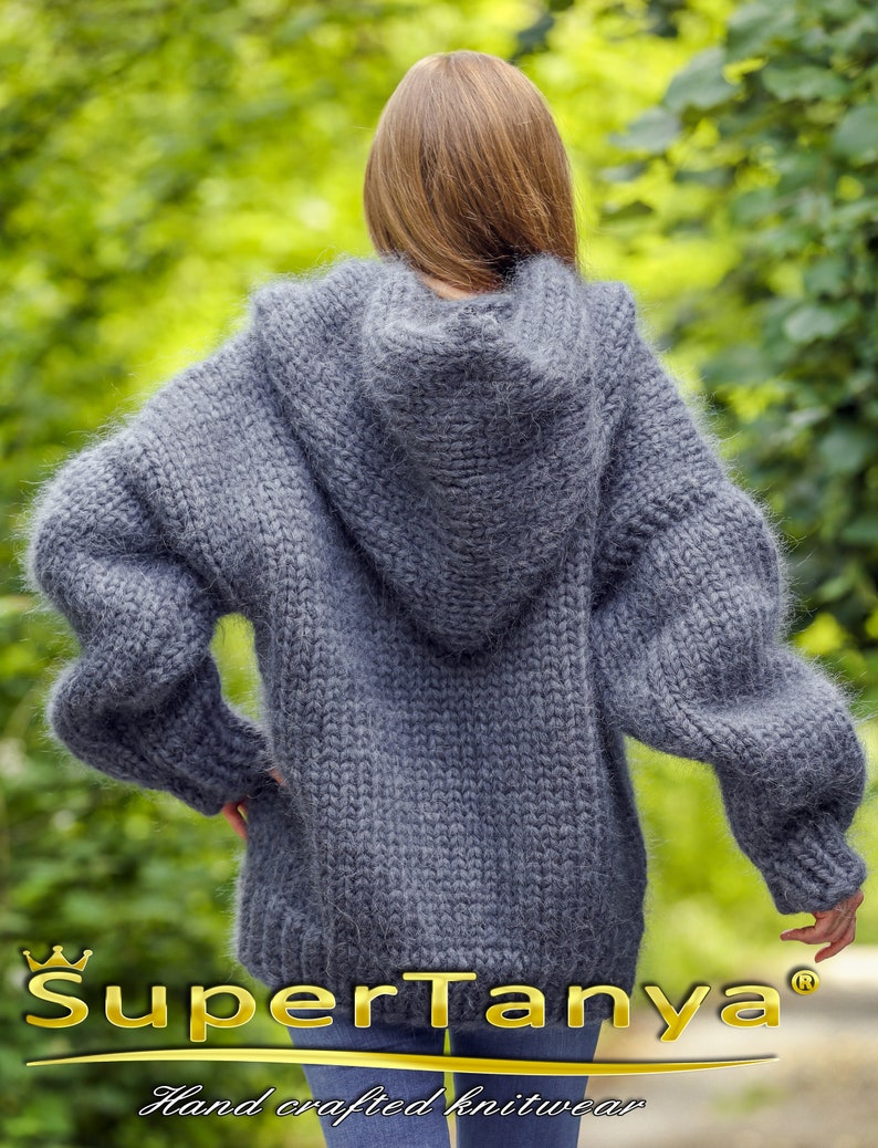 grey mohair cardigan