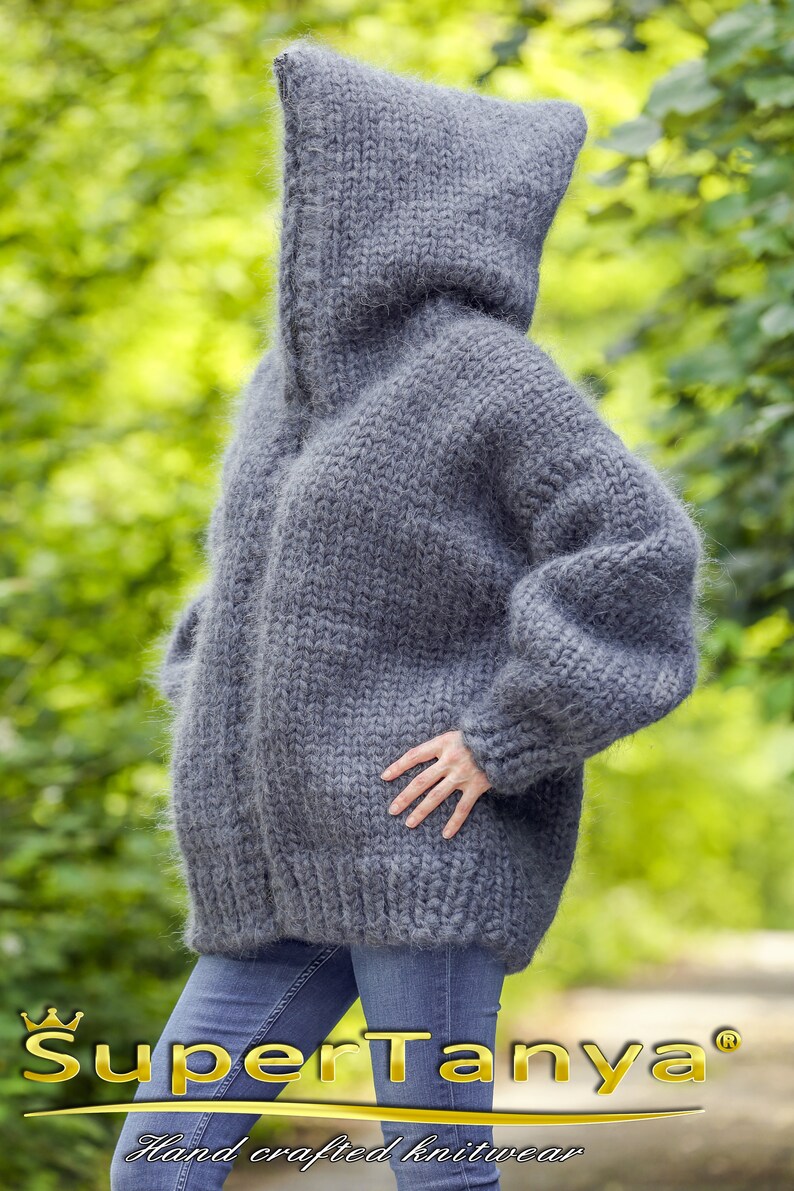 grey mohair cardigan