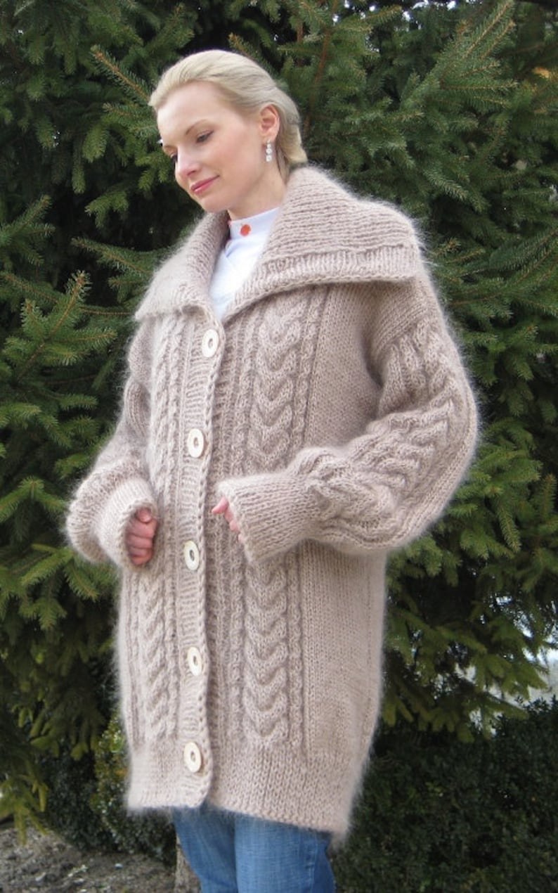 Knit Mohair Baclava - Beige main image 0